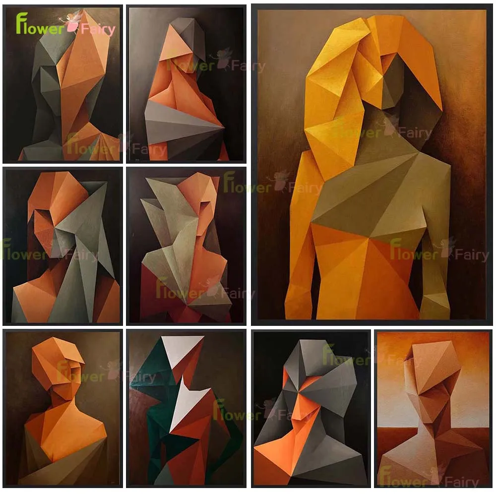 

Abstract Portrait Modern Woman Fashion Girl Poster Wall Art Canvas Painting Home Decor Wall Pictures For Living Room Unframed
