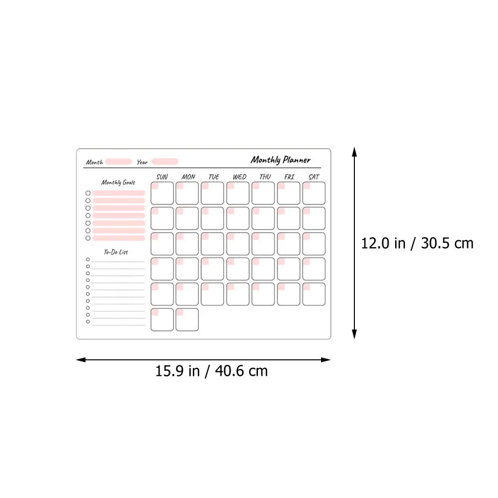 مجموعة واحدة من لوحة التخطيط المغناطيسية القابلة للمسح للثلاجة ولوحة المسح الجاف ومنظم الجدول الزمني للوحات تخطيط المكاتب المنزلية للثلاجة #3