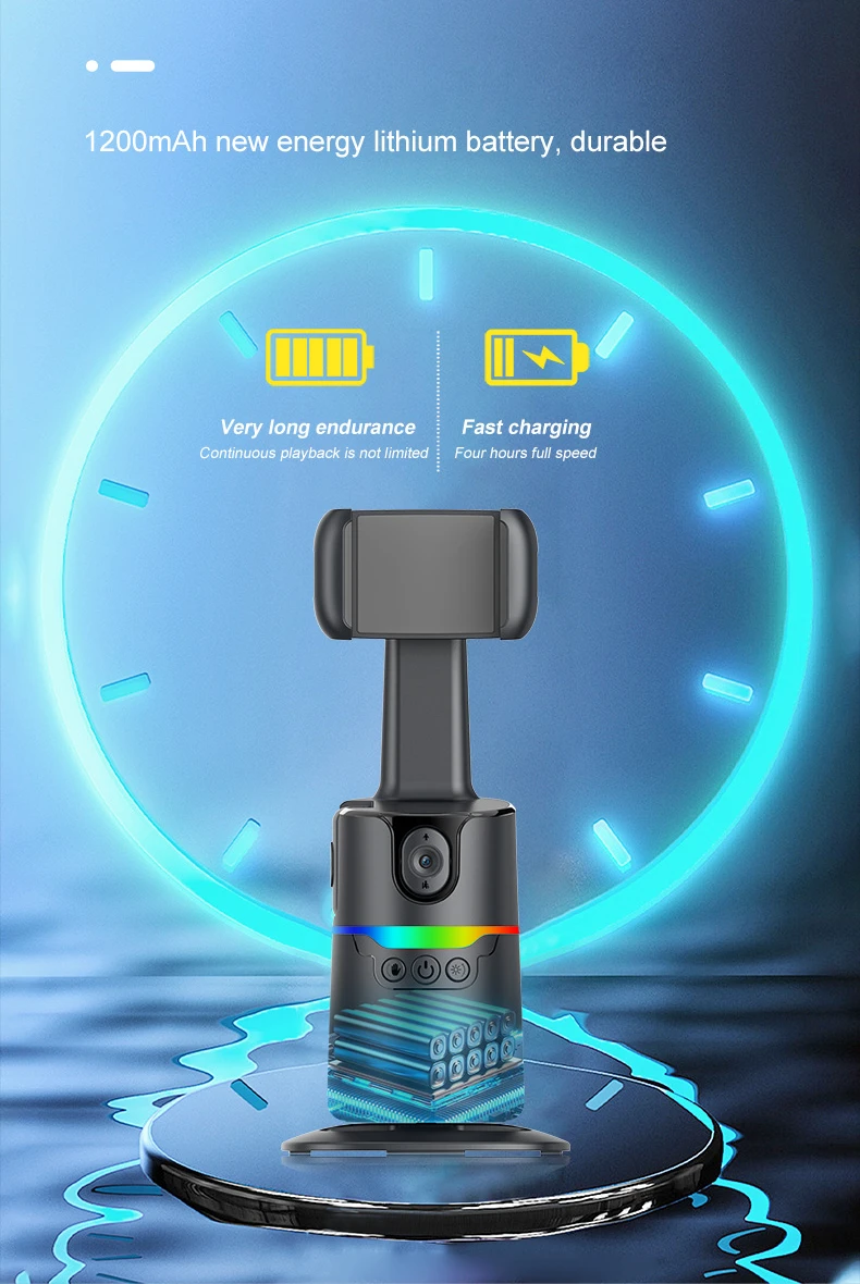 360°Rotation Gimbal Stabilizer Desktop AI Automatic Tracking gimbal With Remote Shutter For Smartphone Tiktok Live Video Vlog