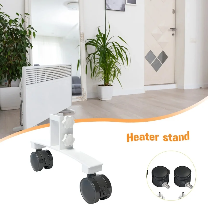 

Infrared Foot Warmer with Metal Support, Universal Electric Base, Movable with Wheels, Easy Installation for Living Room
