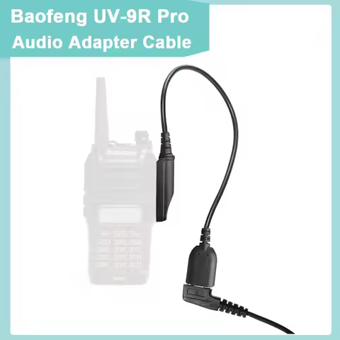 Baofeng UV-9R Plus Audio Adapter Cable UV68 Pro Max V2 2-Pin K Type Earphone Speaker Mic For UV-S22 UV-XR GMRS-9R UV-9G Radios
