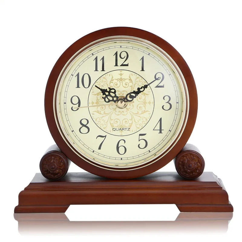 

LH Solid wood clock Living room clock Bedroom silent wooden clock