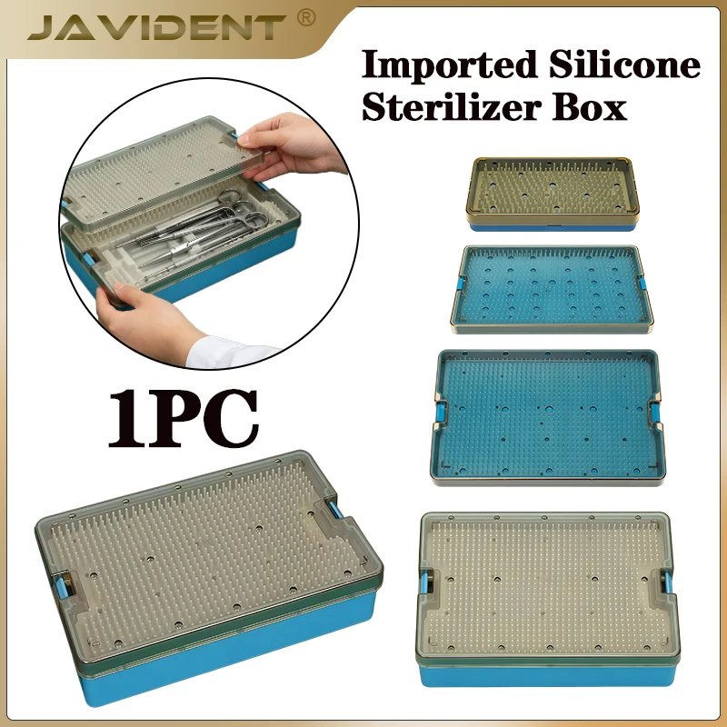 1Pcs Sterilization Tray Case Box Ophthalmic/Dental Orthopedic Surgical Instrument Storage Box Silicone Sterilization Tray