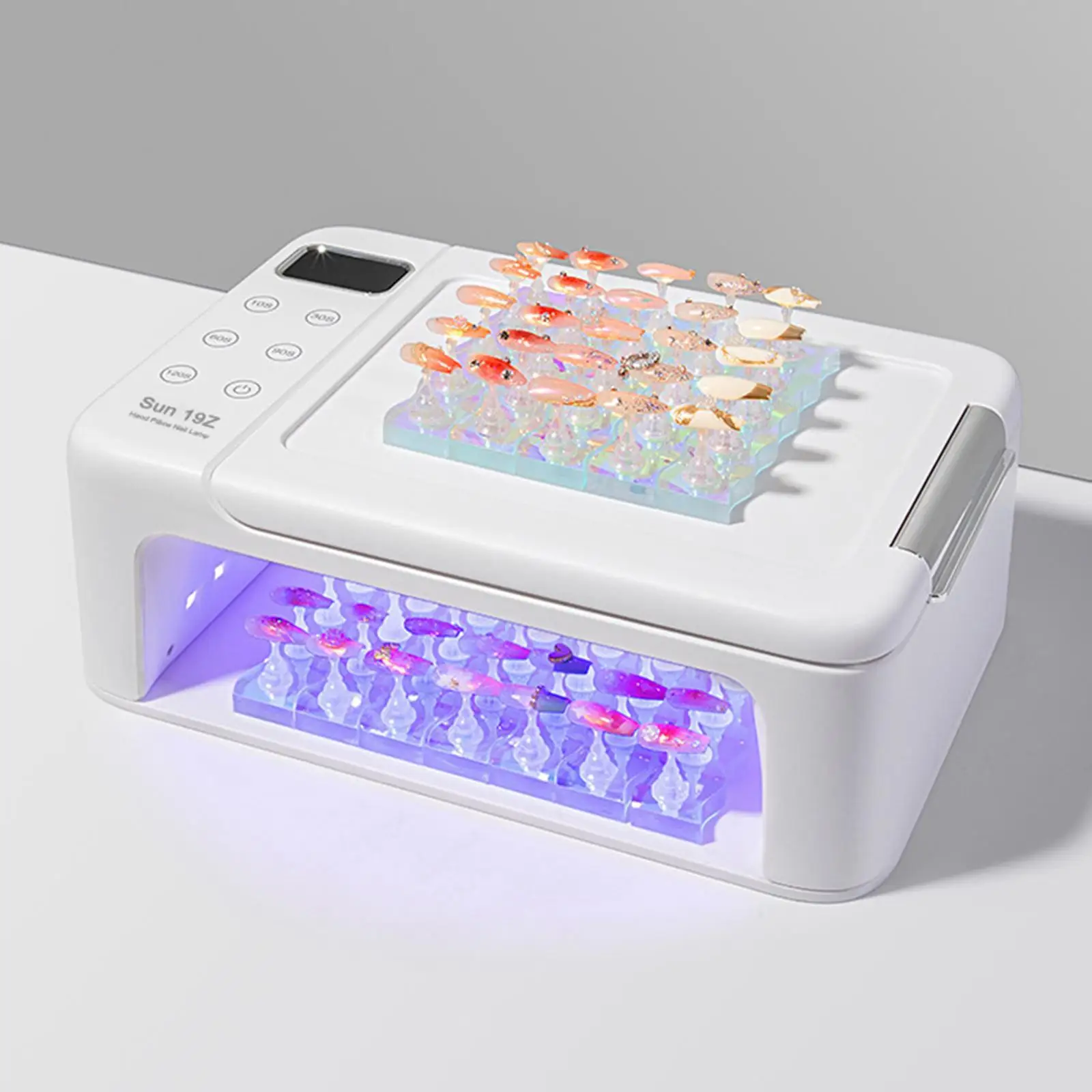 LED Nail Lamp with 63 Beads Portable Quick Dry LED Nail Dryer 180W Manicure Tool for Home Salon Nail