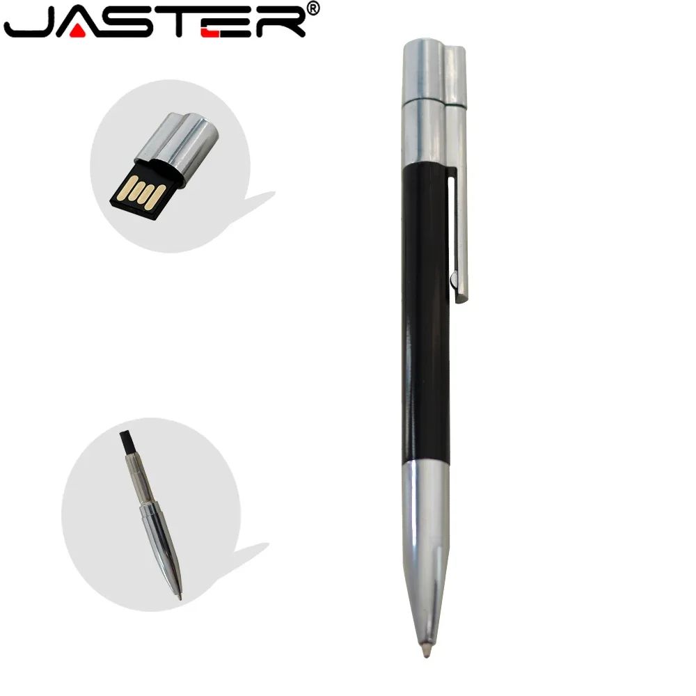 Portable Ballpoint Pen USB Flash Drive 64GB Pen Drives 8GB Creative Business Waterproof Student Teacher's Day Gift Memory Stick