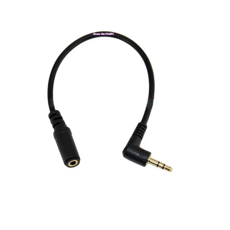 سلك تمديد مطلي بالذهب ، كوع زاوية يمنى ، ستيريو TRS ، ذكر إلى أنثى ، خط سلكي ،
