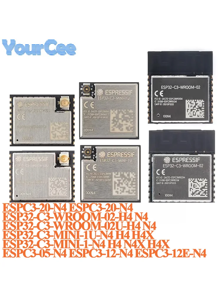 10 szt./1 szt. ESP32-C3-WROOM-02 02U H4 N4 ESP32-C3-MINI-1 ESPC3-20 ESP32 2.4GHz BLE 5.0 Moduł Bezprzewodowy WiFi UART I2C I2S SPI Flash — zdjęcie produktu 7