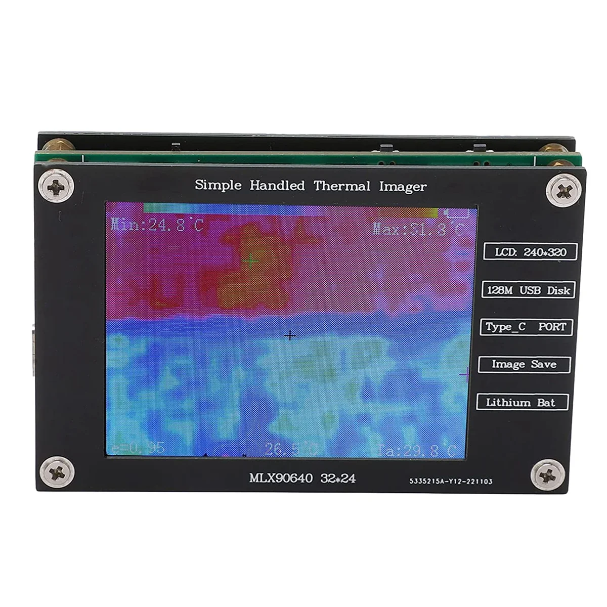 

Thermal Imaging Infrared Camera, Temperature Range From - 40 ℃ To+300 ℃, 8Hz Rate, Multi-Function Thermal Imager