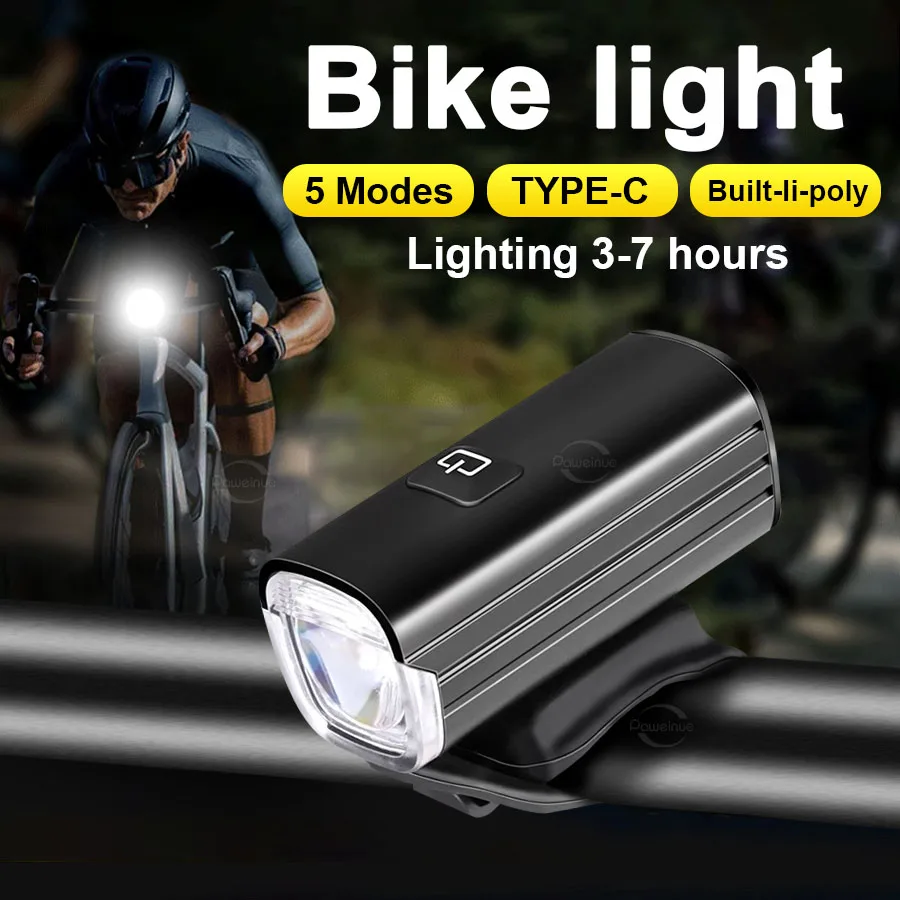 

Велосипедный фонарь IPX6 Водонепроницаемые велосипедные фонари MTB Type-C Перезаряжаемая велосипедная лампа Велосипедный фонарь Светодиодные фары Лампа Аксессуары для велоспорта