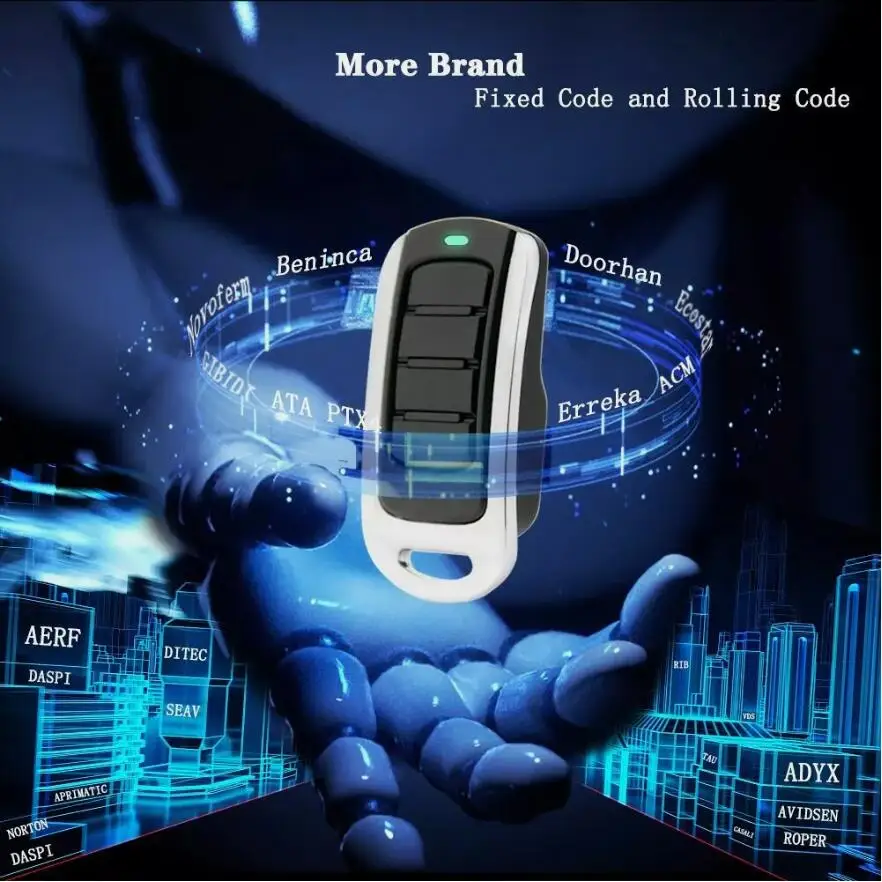 280MHz-868MHz MultiFrequency 4 in 1 Garage Door Remote Control Duplicator 868MHz 433MHz Gate Remote Control Garage Door Opener