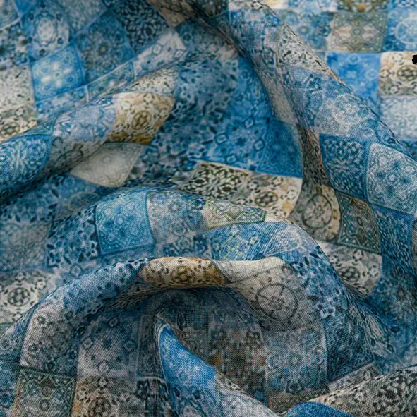 

1 ярд чистая ткань Ramie с цифровой печатью для лоскутного шитья юбка платье рубашка сумка ткань Cheongsam