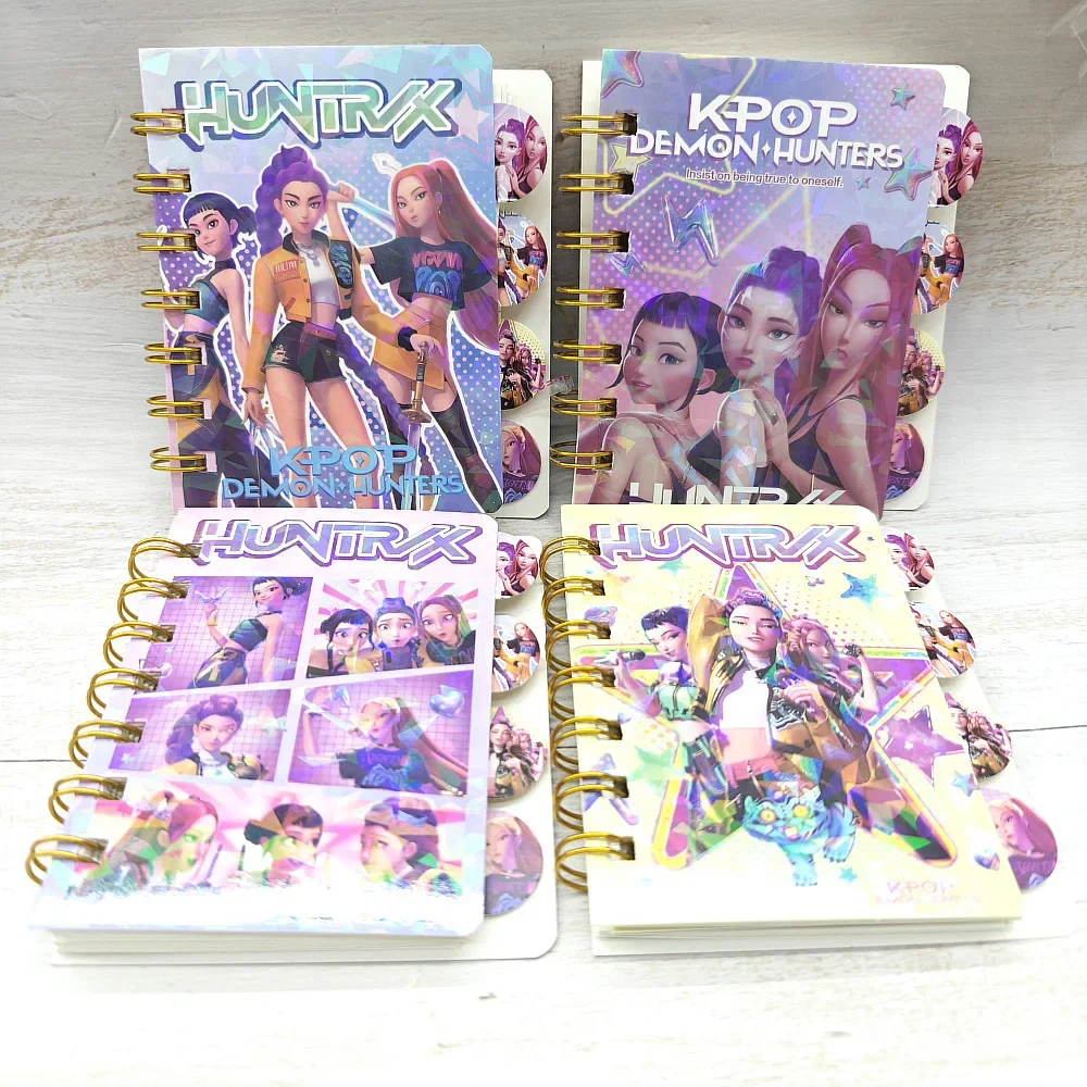 Lightweight Portable Mini Pocket Cartoon Notepad 4PCS Cute Small Diary Daily Writing Notebook For School Students Office Workers