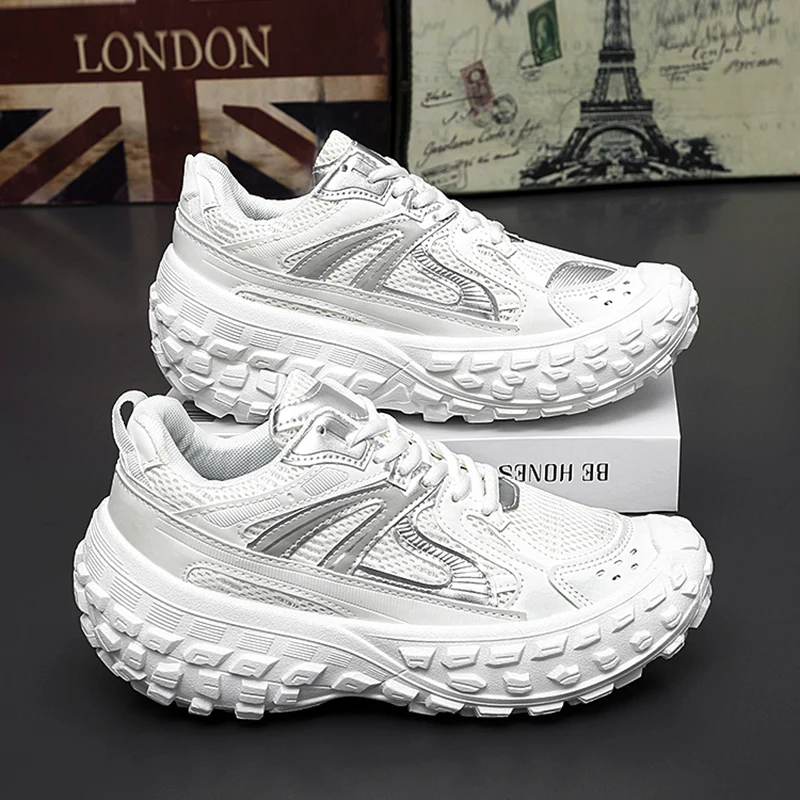 

Four Seasons Breathable Comfortable High-Quality Tire Shoes Thick-Soled Sports Trendy Shoes Casual Dad Shoes for Students35-44