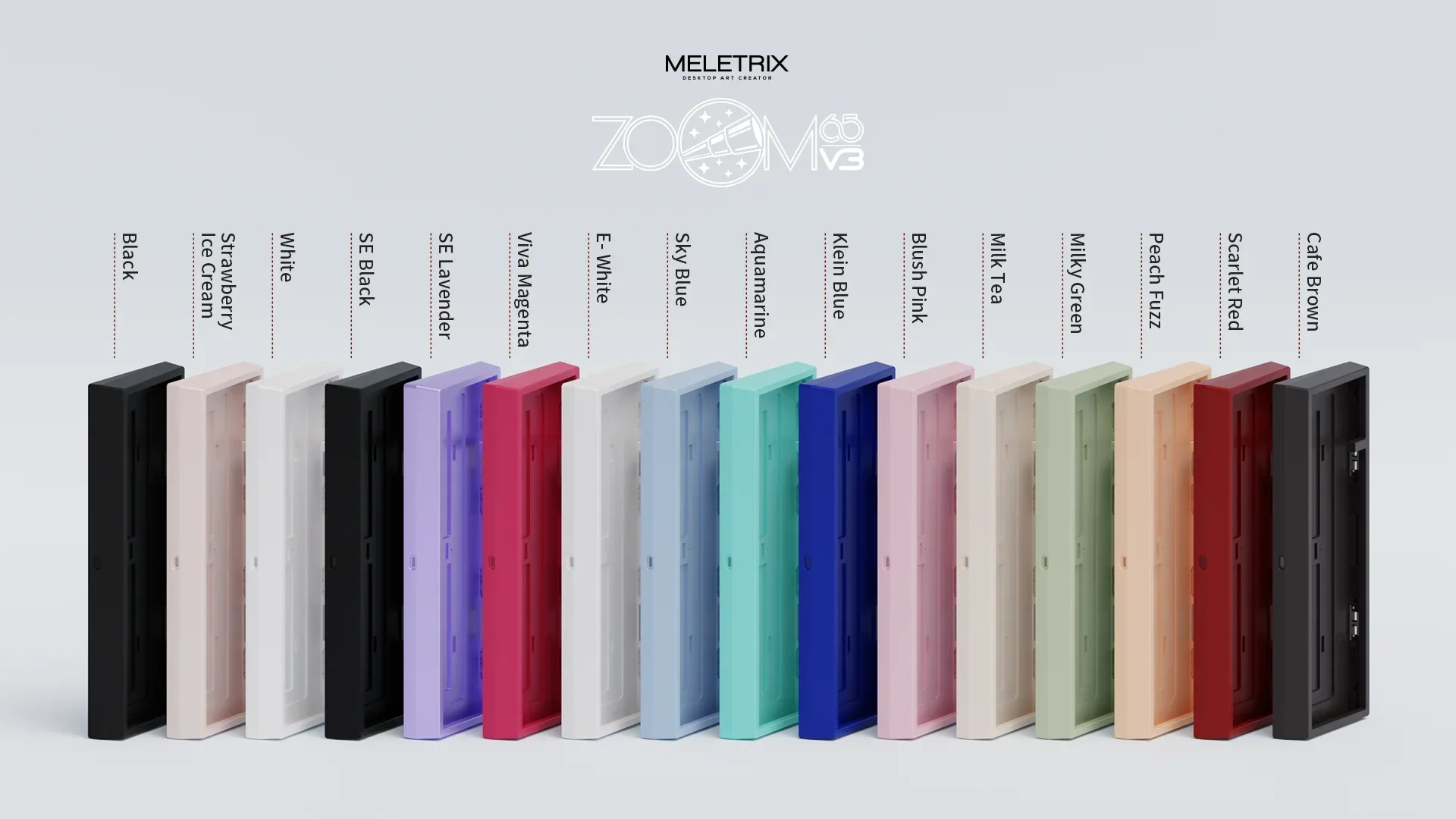 Zoom65 V3 Barebone Keyboard Meletrix Tri-Mode RGB Kit de teclado para juegos con 7 sistemas de montaje