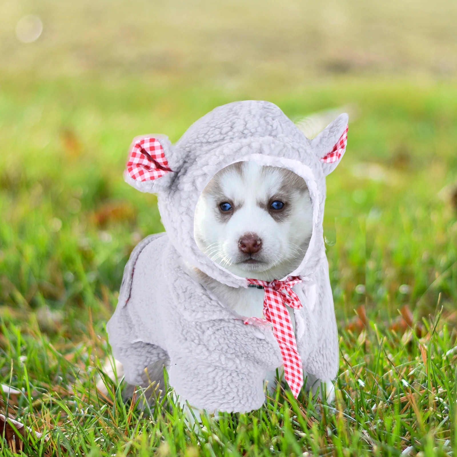 

Stylish Pet Fleece Clothes Adorable Dog Clothing Warm And Comfortable Dog Costume Grey