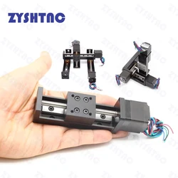 T-type CNC Sliding Table Rail Linear Stage Transport Guide Platform Stepper Motor Drive Kit Mini Slide Table XYZ Axis Table
