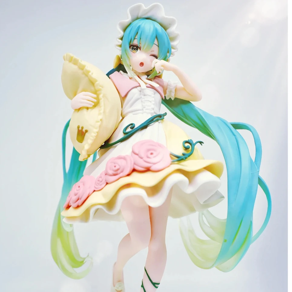 In magazzino originale Hatsune Miku Action Figure 20Cm Anime Kawaii Sleeping Beauty Hatsune Doll Model giocattoli da collezione ornamenti