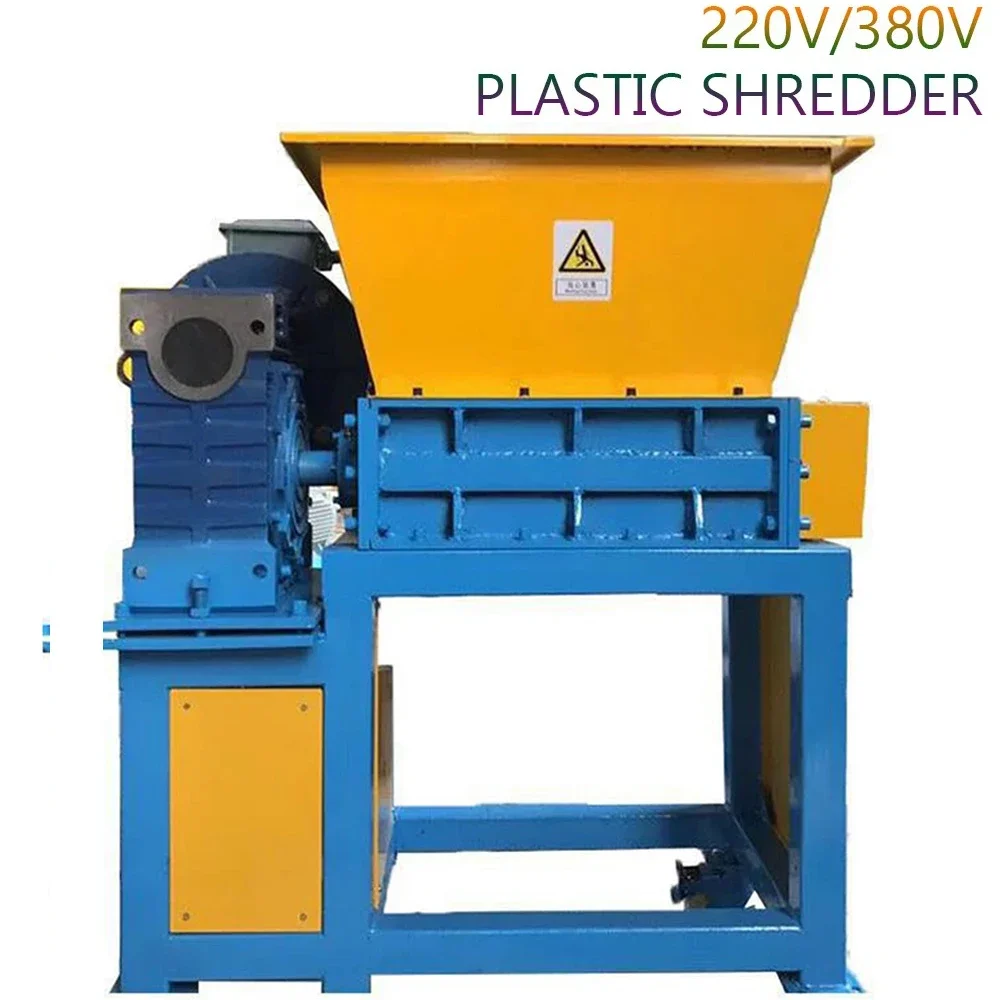 Small Electric Shredder,Plastic Scrap Metal Impact Shredder Shredded Material Metalworking Tools 220V/7.5KW Stand By Custom Made