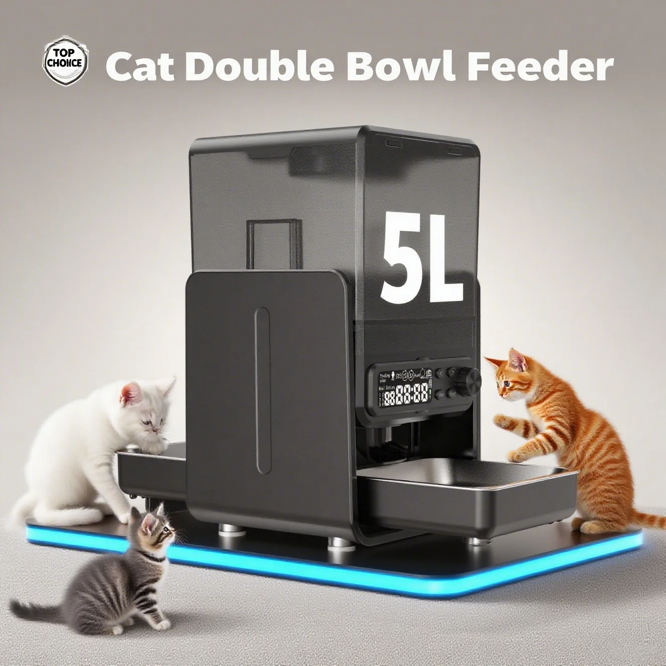 Comedero inteligente para mascotas automático para gatos y perros, con alimentación cronometrada y cuantitativa, función de comida lenta, dispensador automático de alimentos