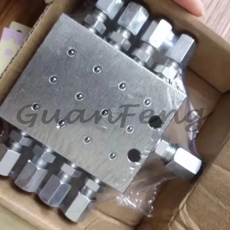 Progressive Grease Distributor Block, 6/8 Port Butter Distribution Valve, Oil Distributor for Machinery Centralized Lubrication