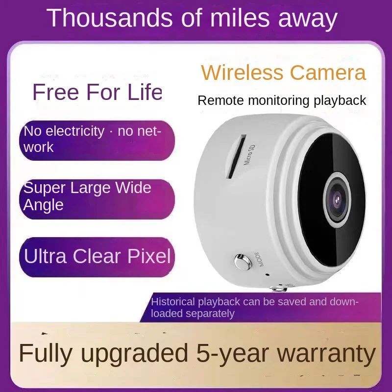 Unplugged Wireless Smart Camera Home Hd Monitor Outdoor Network-Free Connection Mobile Phone Network Camera