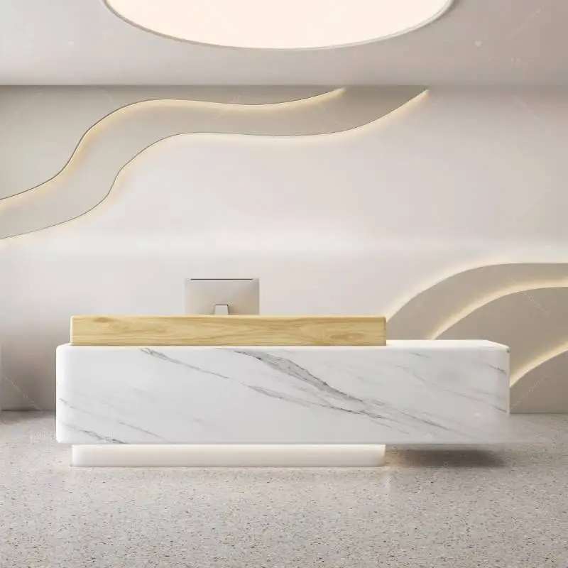Luxury Clinic Reception Desks Hotels Gym Nails Restaurant Cashier Reception Desks Beauty Salon Rezeption Theke Office Furniture