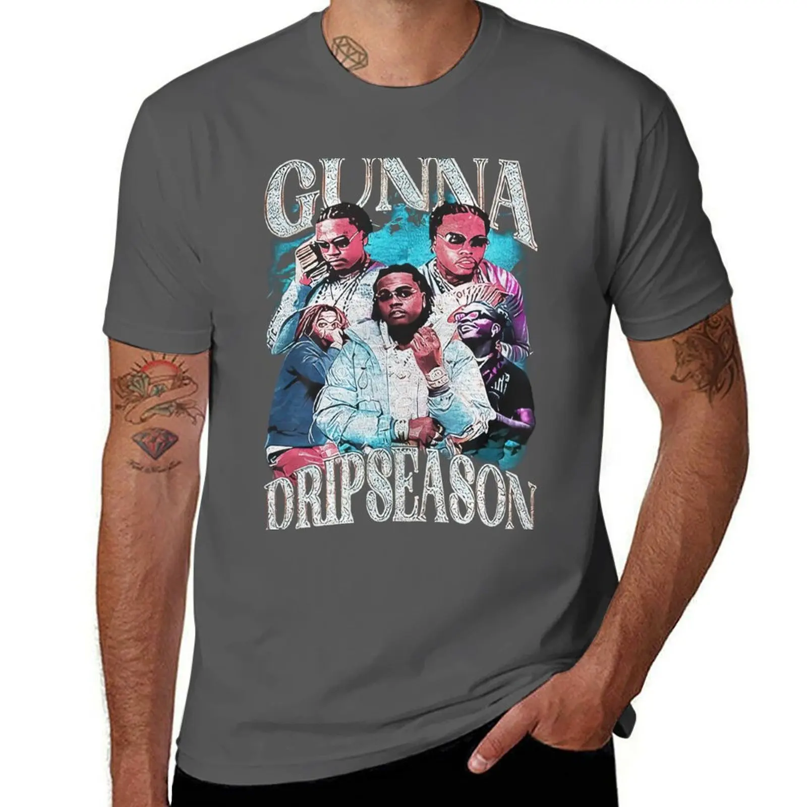 

Vintage Gunna Wunna World T-Shirt essential t shirt t shirt men 100% cotton luxury brand T-Shirt
