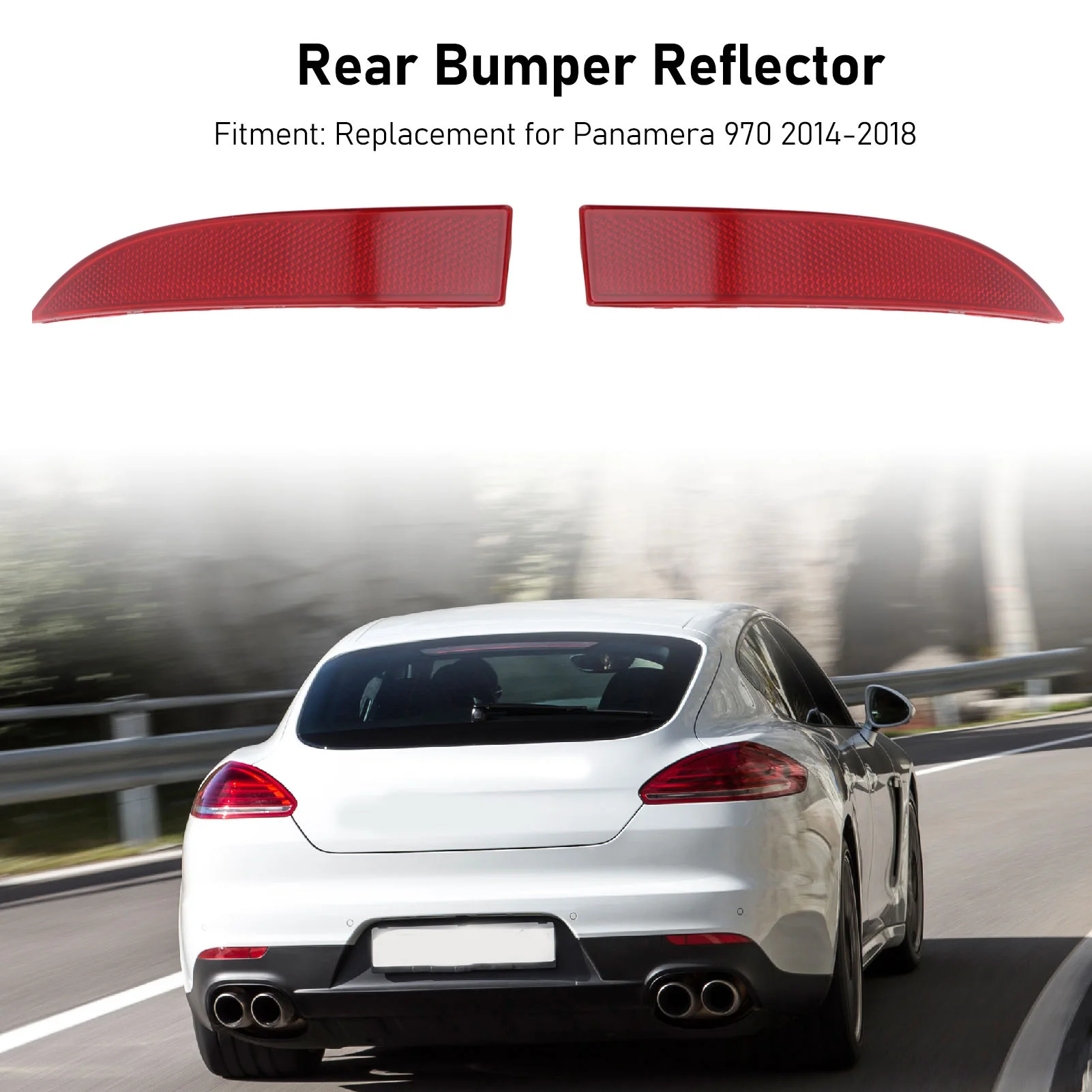 Right or Left Rear Bumper Reflector Red Marker Bumper Reflector 97063148701 97063148801 For Porsche Panamera 970 2014-2018