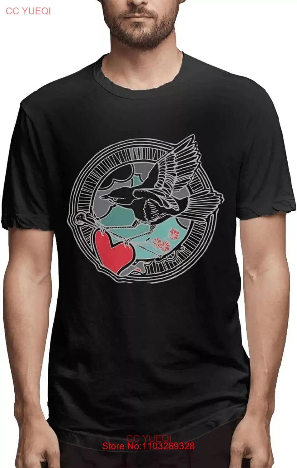 Футболка с логотипом группы The Avett Rock Music Brothers, Мужская футболка из хлопка с короткими рукавами