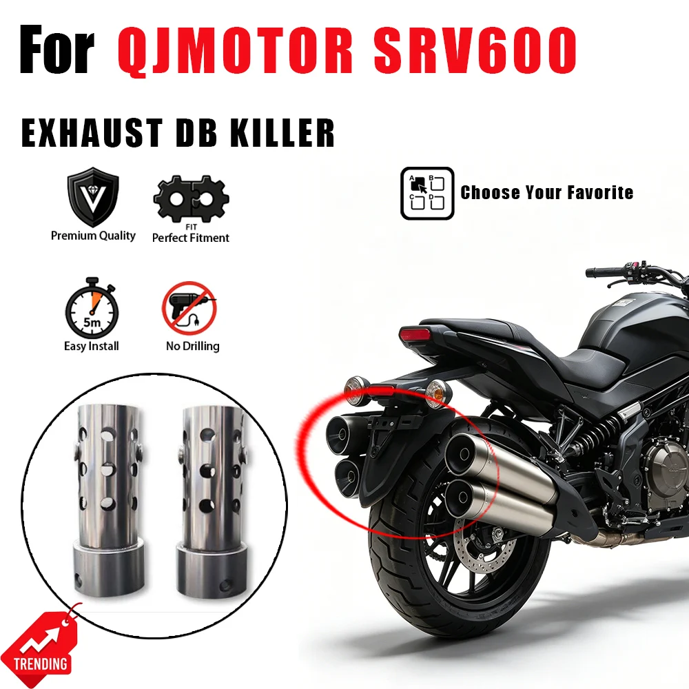 

For QJMOTOR SRV600 SRV 600 Flash 600 Motorcycle Exhaust DB Killer Noise Reducer Muffler Baffle Sound Reduction Accessories
