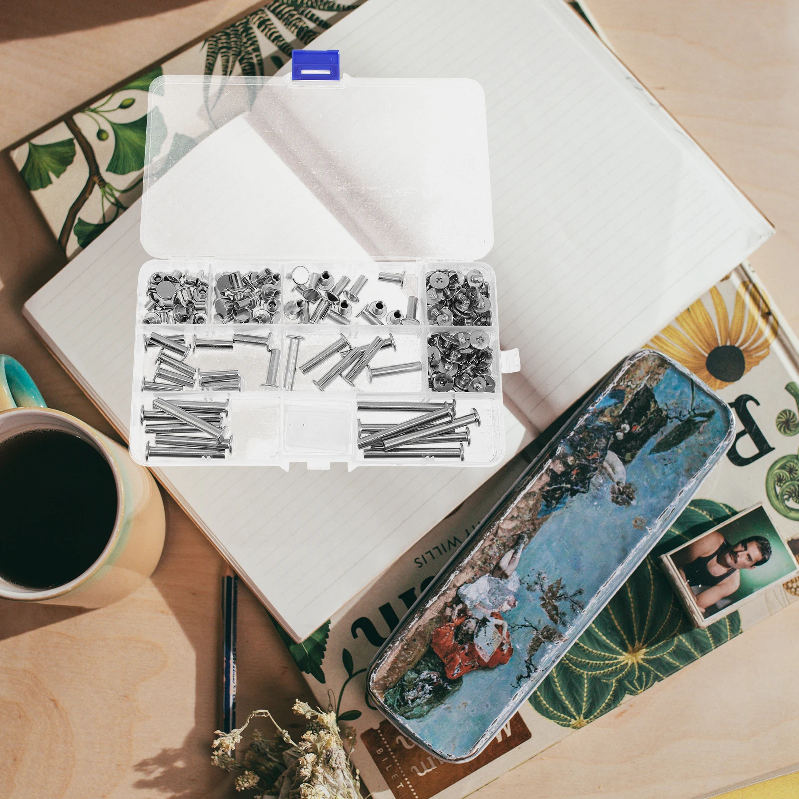 Stainless Steel Rivet Set Photo Album Screw Posts Binding Supplies Craft Scrapbook Decorative Hardware Accessories