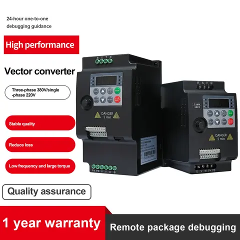 AC VFD 1-phase 220V/3Ph 380V input to 3ph output 220V/380V 0.75/1.5/2.2/4/5.5KWfrequency converter inverter for control motor