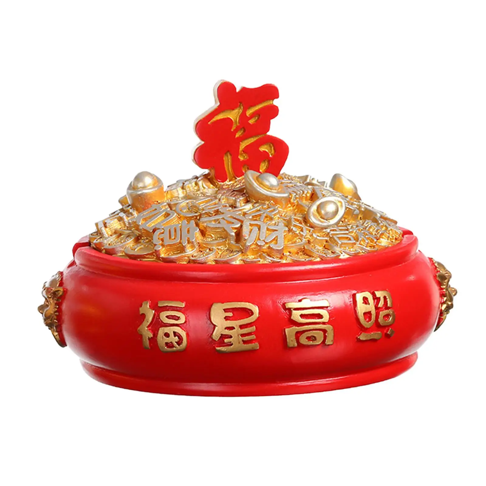 

Oriental Chinese Attract Wealth /Emperor Hat Shaped Sculpture Ash Holder for Living Room Indoor Decoration