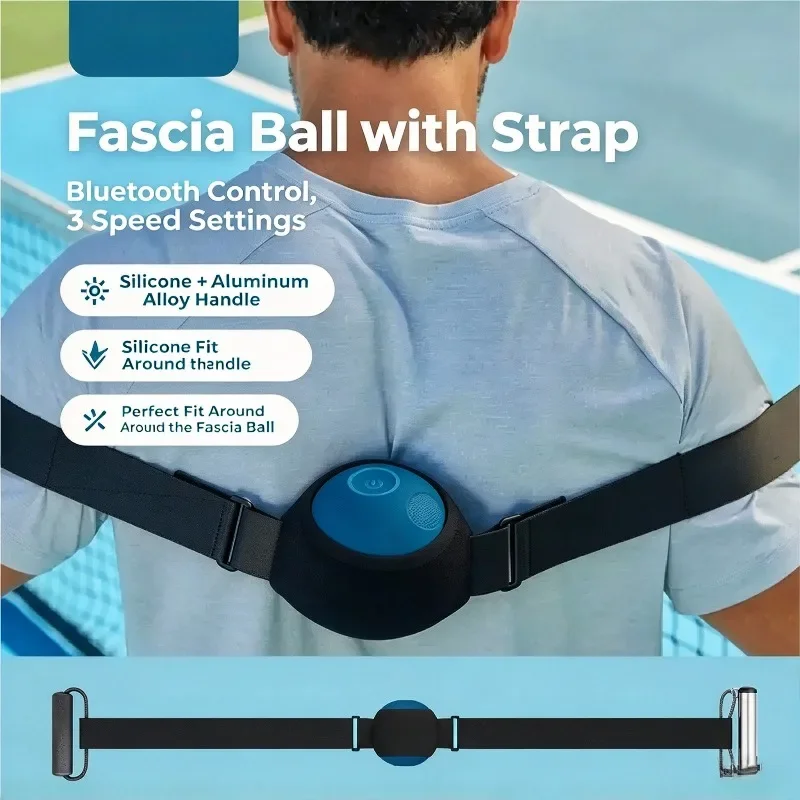 Remote Control Vibrating Peanut Ball with Strap, Deep Tissue Massage Roller for Muscle Recovery
