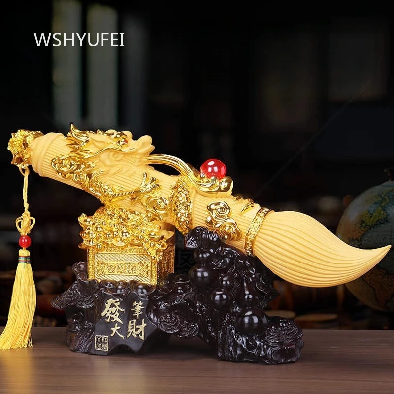 Creative Calligraphy Brush Ornaments for Attracting Wealth Chinese Living Room and Study Decoration Boss's Office Decoration