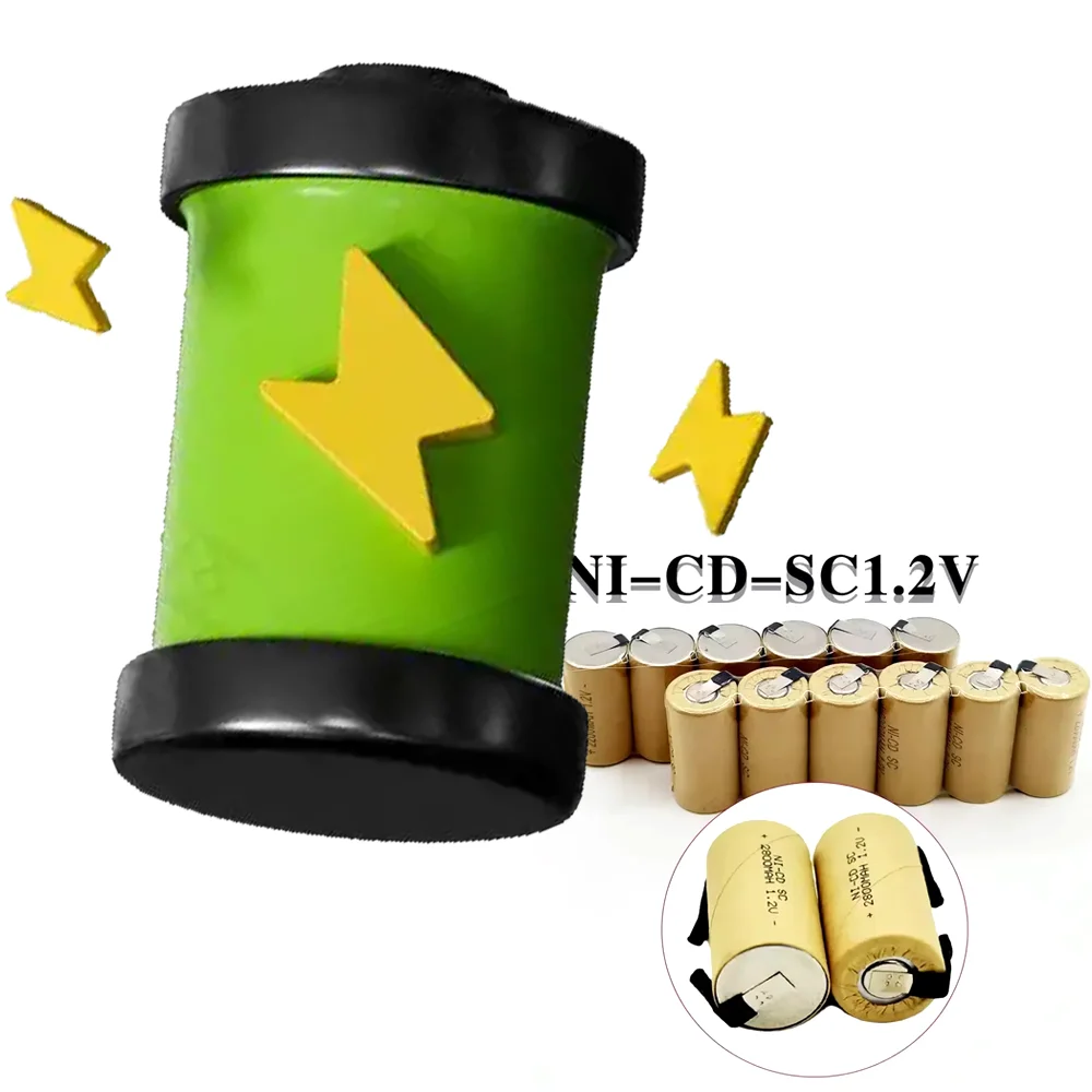 SC Batteries  Screwdriver Electric Drill 1.2V 2800mAh SubC Ni-Cd Rechargeable Battey