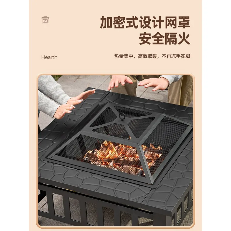 Stove Tea Grill Grill Home Charcoal Grill Fire Pit Villa Fire Grill Patio Garden Heating Outdoor Table