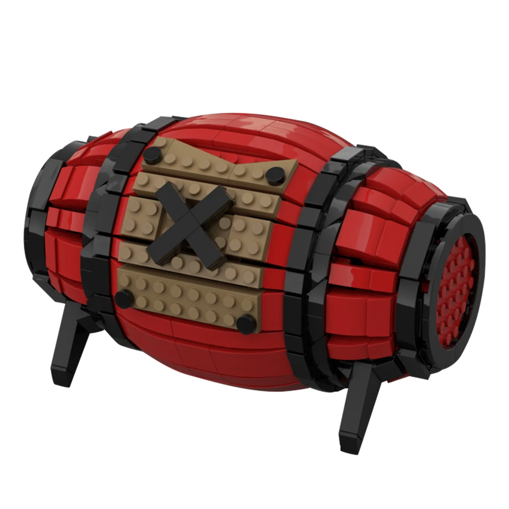 

MOC Medieval Powder Barrel Building Blocks Sea of ​​Thieves Adventure Game Pirate Powder Barrel Design Brick Toy Gift