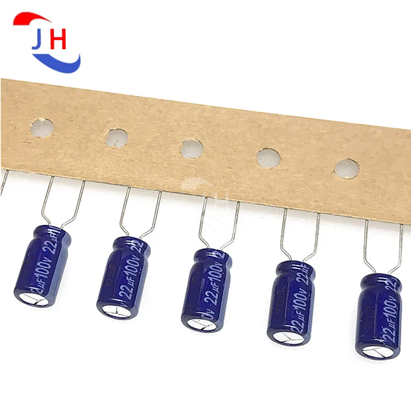 10PCS Aluminum Electrolytic Capacitor 100v22uf 6.3*11 M Audio Frequency Fever 85 Degrees 5mm Pin Distance 100V 22UF