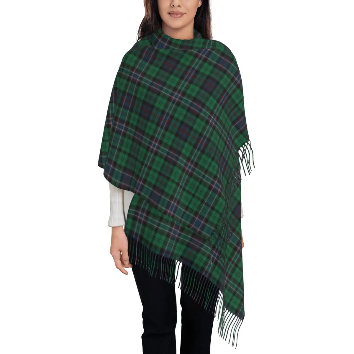 

Custom Print Scottish National Tartan Scarf Women Men Winter Fall Warm Scarves Popular Gingham Plaid Shawl Wrap
