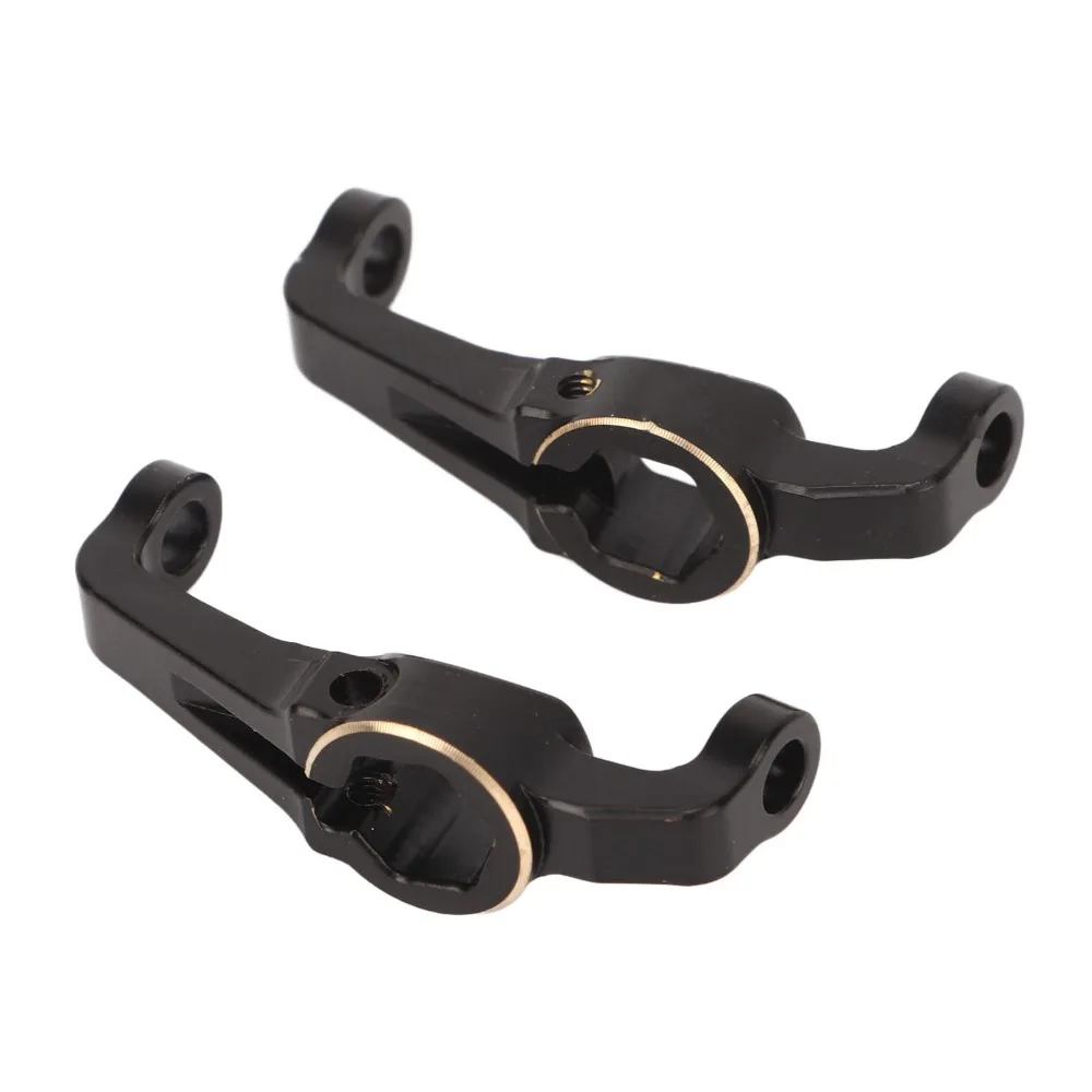 2Pcs/Set Brass Caster Blocks C Hub Heavy Duty High Strength Blocks C Hubs Black Brass C Hubs for FMS FCX24 1/24 RC Crawler