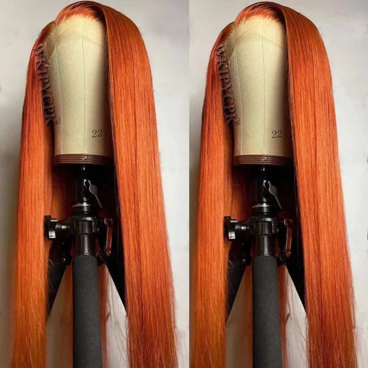 

Оранжевый рыжий парик спереди, длинные прямые медно-красные кружевные фронтальные парики, человеческие волосы, предварительно выщипанные волосы, бесклеевые для чернокожих женщин