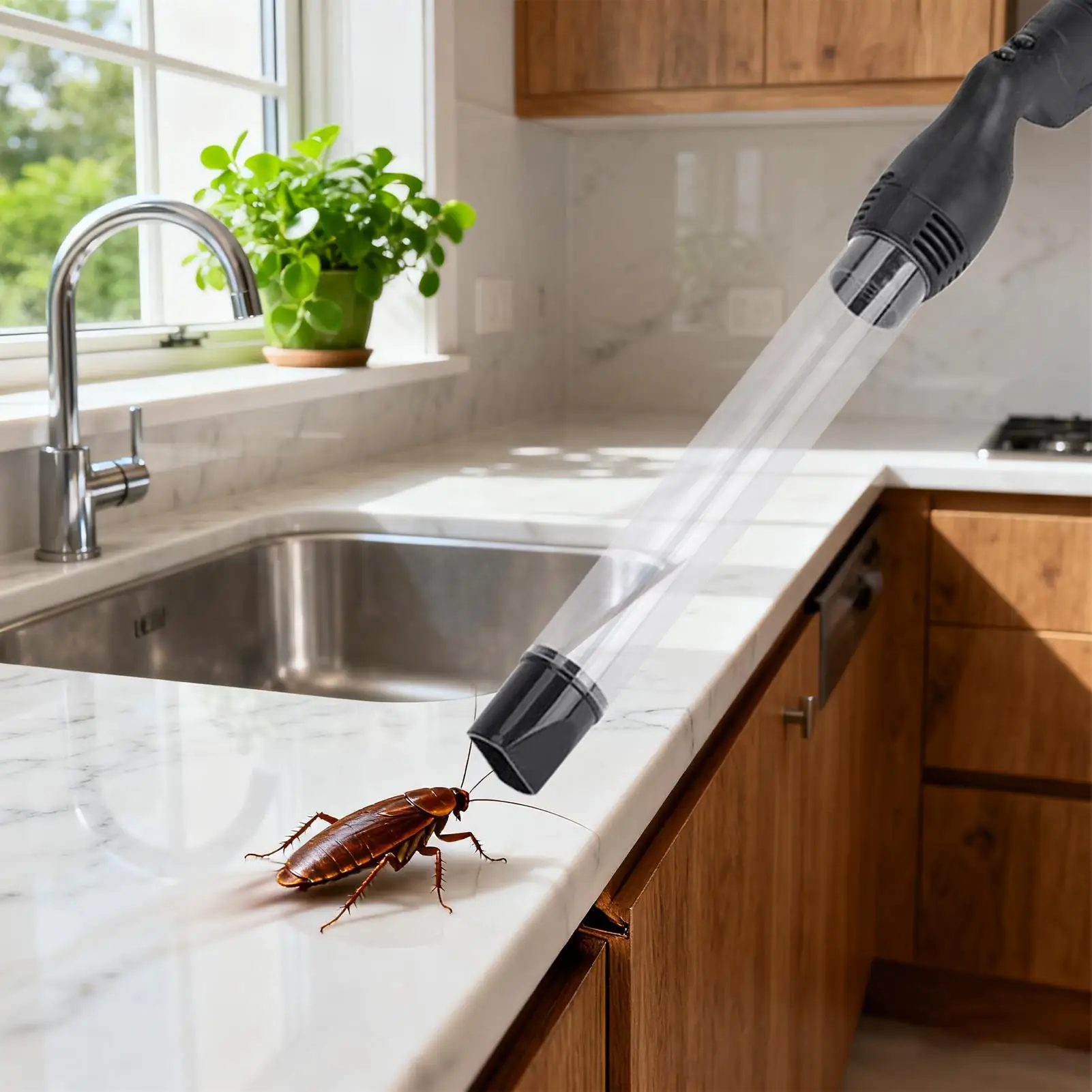 Portable Pests Catcher Suction Trap Tube Household Bugs Fly Vacuum Fluke Fly Catcher Portable Electric Bug Catching Device
