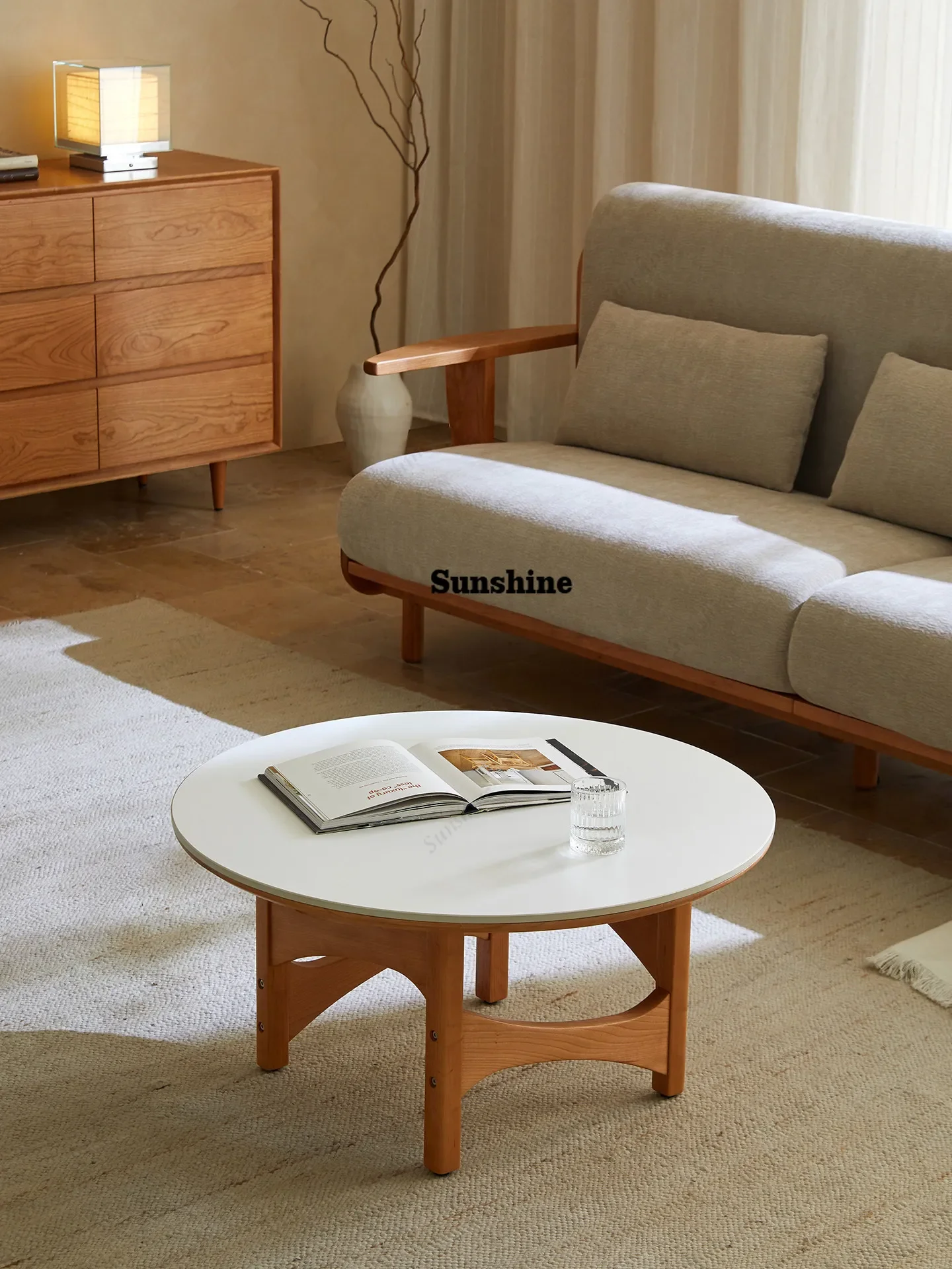Nordic light luxury coffee table living room simple small apartment side table  FT