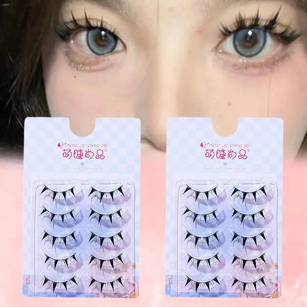 Diy estilo coreano cílios postiços ultra-fino mangá falso maquiagem clusters natural ídolo lash cílios ferramenta diária a5k0