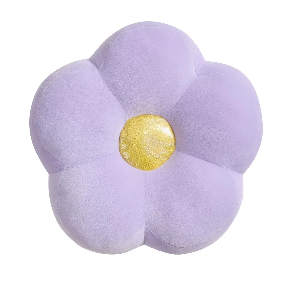 Weighted Plush Pillow Stuffed Animal Sensory Toy for Kids Adults Anxiety Stress Relief 15x15 inches Purple