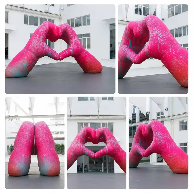 Inflatable Advertising Cartoon Characters Giant Custom Inflatables Mascot Inflatable Heart Hands