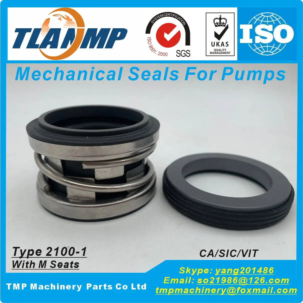 2100-1-70 , TJ-0700-S , T2100-70 ,2100S-70 2100-70 (L3)  Elastomer Bellows Mechanical Seals