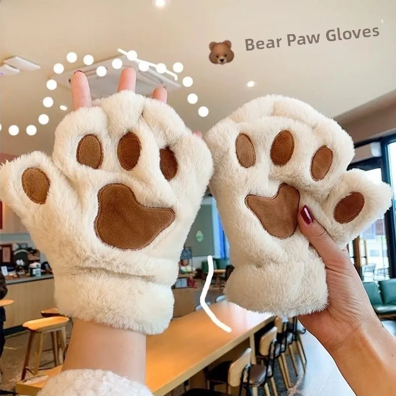 luvas-de-inverno-de-la-grossa-femininas-estilo-garra-de-gato-meio-dedo-quentes-e-felpudas-design-de-cinco-dedos-expostos