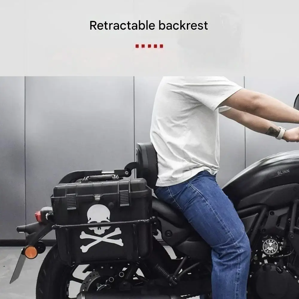 Good Quality For Kawasaki Eliminator 500 folding backrest multi-function telescopic backrest adjustable cushion accessories